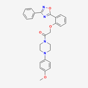 1-(4-(4-methoxyphenyl)piperazin-1-yl)-2-(2-(3-phenyl-1,2,4-oxadiazol-5-yl)phenoxy)ethanone
