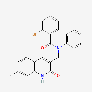 molecular formula C24H19BrN2O2 B7687887 2-bromo-N-((2-hydroxy-7-methylquinolin-3-yl)methyl)-N-phenylbenzamide 