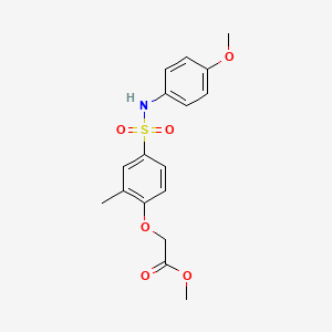 molecular formula C17H19NO6S B7687898 methyl 2-[2-methyl-4-(morpholine-4-sulfonyl)phenoxy]acetate 