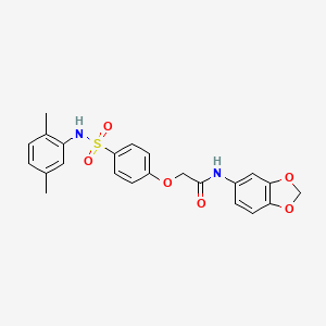 N-(benzo[d][1,3]dioxol-5-yl)-2-(4-(N-(2,5-dimethylphenyl)sulfamoyl)phenoxy)acetamide