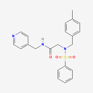 N-(2-hydroxyethyl)-2-{N-[(4-methylphenyl)methyl]benzenesulfonamido}acetamide