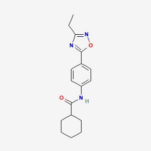 N-(4-(3-ethyl-1,2,4-oxadiazol-5-yl)phenyl)cyclohexanecarboxamide