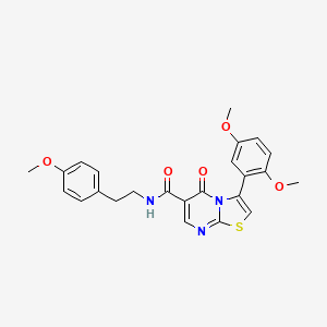 3-(2,5-dimethoxyphenyl)-5-oxo-N-[3-(trifluoromethyl)phenyl]-5H-[1,3]thiazolo[3,2-a]pyrimidine-6-carboxamide