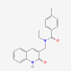 N-ethyl-N-((2-hydroxyquinolin-3-yl)methyl)-4-methylbenzamide