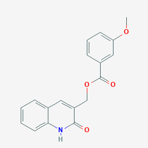 molecular formula C18H15NO4 B7687933 (2-hydroxyquinolin-3-yl)methyl 3-methoxybenzoate 