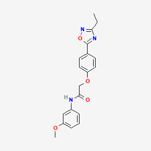 molecular formula C19H19N3O4 B7687941 2-(4-(3-ethyl-1,2,4-oxadiazol-5-yl)phenoxy)-N-(3-methoxyphenyl)acetamide 