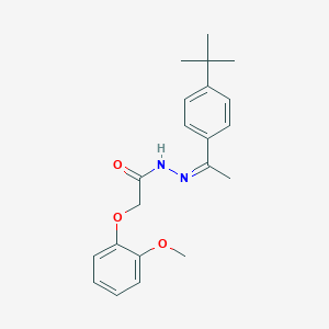 molecular formula C21H26N2O3 B7688002 N-[(Z)-1-(4-tert-butylphenyl)ethylideneamino]-2-(2-methoxyphenoxy)acetamide 