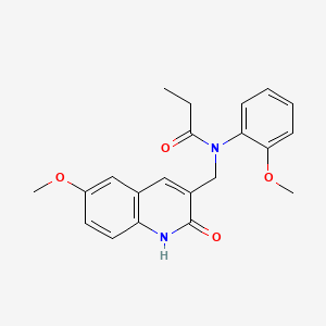 N-((2-hydroxy-6-methoxyquinolin-3-yl)methyl)-N-(2-methoxyphenyl)propionamide