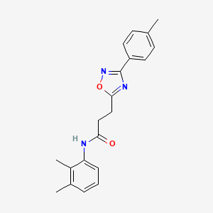 molecular formula C20H21N3O2 B7688022 N-(2,3-dimethylphenyl)-3-(3-(p-tolyl)-1,2,4-oxadiazol-5-yl)propanamide 
