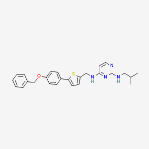 molecular formula C26H28N4OS B7688025 N2-Isobutyl-N4-((5-(4-(benzyloxy)phenyl)-2-thienyl)methyl)-2,4-pyrimidinediamin CAS No. 1802650-31-2