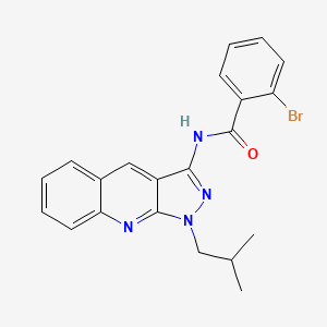 molecular formula C21H19BrN4O B7688044 2-bromo-N-(1-isobutyl-1H-pyrazolo[3,4-b]quinolin-3-yl)benzamide 