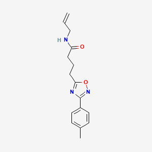 molecular formula C16H19N3O2 B7688054 N-allyl-4-(3-(p-tolyl)-1,2,4-oxadiazol-5-yl)butanamide 