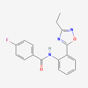 N-(2-(3-ethyl-1,2,4-oxadiazol-5-yl)phenyl)-4-fluorobenzamide