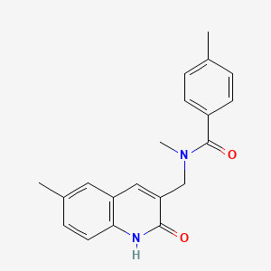 molecular formula C20H20N2O2 B7688098 N-((2-hydroxy-6-methylquinolin-3-yl)methyl)-N,4-dimethylbenzamide 