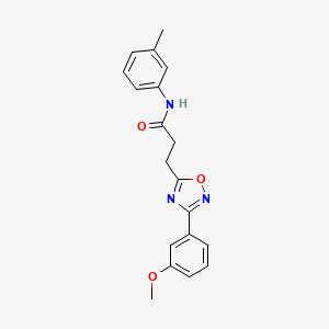 molecular formula C19H19N3O3 B7688125 3-[3-(3-methoxyphenyl)-1,2,4-oxadiazol-5-yl]-N-(3-methylphenyl)propanamide 