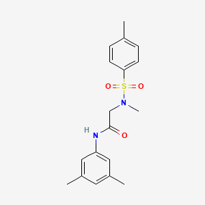 molecular formula C18H22N2O3S B7688147 N-(3,4-dichlorophenyl)-2-(N-methyl4-methylbenzenesulfonamido)acetamide 
