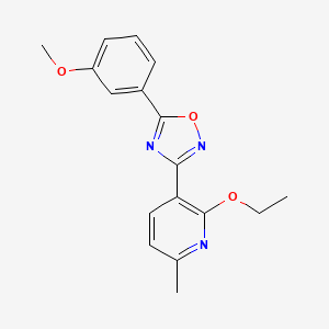 molecular formula C17H17N3O3 B7688171 3-(2-ethoxy-6-methylpyridin-3-yl)-5-(3-methoxyphenyl)-1,2,4-oxadiazole 