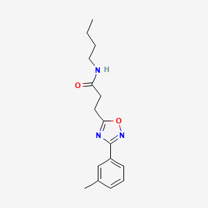 molecular formula C16H21N3O2 B7688173 N-butyl-3-(3-(m-tolyl)-1,2,4-oxadiazol-5-yl)propanamide 