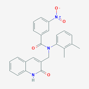 molecular formula C25H21N3O4 B7688180 N-(2,3-dimethylphenyl)-N-((2-hydroxyquinolin-3-yl)methyl)-3-nitrobenzamide 