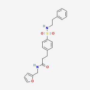 N-(furan-2-ylmethyl)-3-(4-(N-phenethylsulfamoyl)phenyl)propanamide