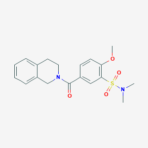 molecular formula C19H22N2O4S B7688255 N-[2-(cyclohex-1-en-1-yl)ethyl]-3-(dimethylsulfamoyl)-4-methoxybenzamide 