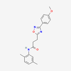 molecular formula C20H21N3O3 B7688328 N-(2,5-dimethylphenyl)-3-(3-(4-methoxyphenyl)-1,2,4-oxadiazol-5-yl)propanamide 
