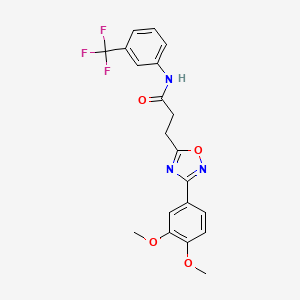 3-(3-(3,4-dimethoxyphenyl)-1,2,4-oxadiazol-5-yl)-N-(3-(trifluoromethyl)phenyl)propanamide