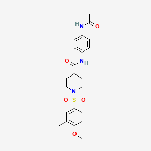 N-(4-chloro-2-methylphenyl)-1-(4-methoxy-3-methylbenzenesulfonyl)piperidine-4-carboxamide