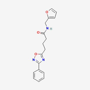 N-(furan-2-ylmethyl)-4-(3-phenyl-1,2,4-oxadiazol-5-yl)butanamide