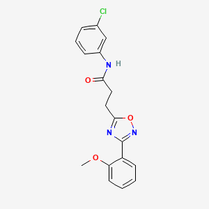 N-(3-chlorophenyl)-3-(3-(2-methoxyphenyl)-1,2,4-oxadiazol-5-yl)propanamide