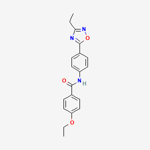 molecular formula C19H19N3O3 B7688466 4-ethoxy-N-(4-(3-ethyl-1,2,4-oxadiazol-5-yl)phenyl)benzamide 