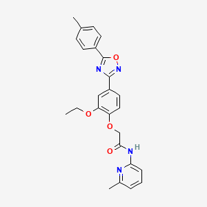 2-(2-ethoxy-4-(5-(p-tolyl)-1,2,4-oxadiazol-3-yl)phenoxy)-N-(6-methylpyridin-2-yl)acetamide