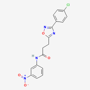 3-(3-(4-chlorophenyl)-1,2,4-oxadiazol-5-yl)-N-(3-nitrophenyl)propanamide