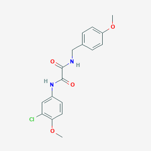 molecular formula C17H17ClN2O4 B7688513 1-{N'-[(E)-(3-bromophenyl)methylidene]hydrazinecarbonyl}-N-(3-chloro-4-methoxyphenyl)formamide 