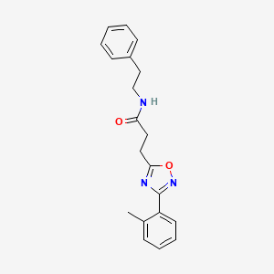 N-phenethyl-3-(3-(o-tolyl)-1,2,4-oxadiazol-5-yl)propanamide