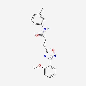 3-(3-(2-methoxyphenyl)-1,2,4-oxadiazol-5-yl)-N-(m-tolyl)propanamide