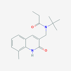 molecular formula C18H24N2O2 B7688588 N-(tert-butyl)-N-((2-hydroxy-8-methylquinolin-3-yl)methyl)propionamide 