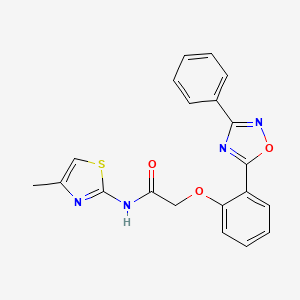 N-(4-methylthiazol-2-yl)-2-(2-(3-phenyl-1,2,4-oxadiazol-5-yl)phenoxy)acetamide