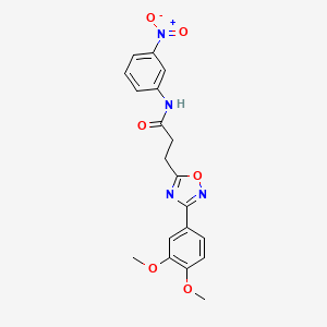 3-(3-(3,4-dimethoxyphenyl)-1,2,4-oxadiazol-5-yl)-N-(3-nitrophenyl)propanamide