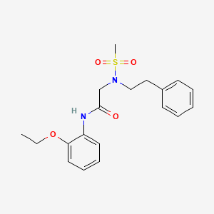 molecular formula C19H24N2O4S B7688634 N-[2-(cyclohex-1-en-1-yl)ethyl]-2-[N-(2-phenylethyl)methanesulfonamido]acetamide 