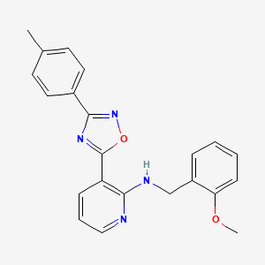 molecular formula C22H20N4O2 B7688648 N-(2-methoxybenzyl)-3-(3-(p-tolyl)-1,2,4-oxadiazol-5-yl)pyridin-2-amine 