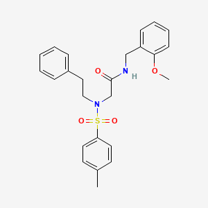 N-(4-fluorophenyl)-2-[N-(2-phenylethyl)4-methylbenzenesulfonamido]acetamide