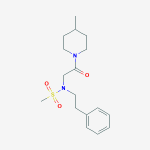 N-(2-(4-methylpiperidin-1-yl)-2-oxoethyl)-N-phenethylmethanesulfonamide