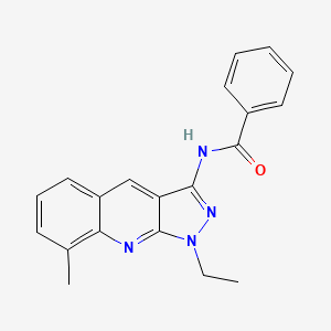 molecular formula C20H18N4O B7688739 N-(1-ethyl-8-methyl-1H-pyrazolo[3,4-b]quinolin-3-yl)benzamide CAS No. 714254-36-1