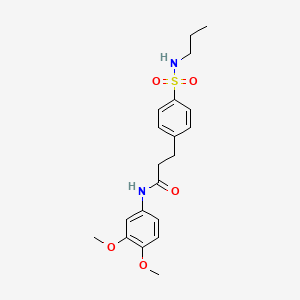 N-(3,4-dimethoxyphenyl)-3-(4-(N-propylsulfamoyl)phenyl)propanamide