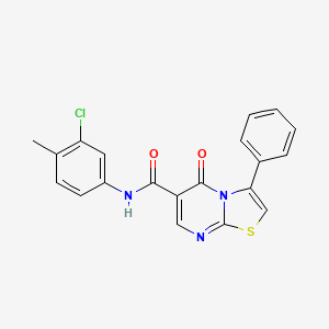 5-oxo-N-(4-phenoxyphenyl)-3-phenyl-5H-[1,3]thiazolo[3,2-a]pyrimidine-6-carboxamide