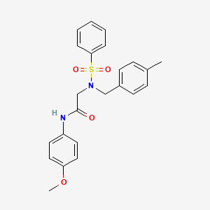molecular formula C23H24N2O4S B7688892 N-(3,4-dichlorophenyl)-2-{N-[(4-methylphenyl)methyl]benzenesulfonamido}acetamide 