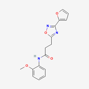 3-(3-(furan-2-yl)-1,2,4-oxadiazol-5-yl)-N-(2-methoxyphenyl)propanamide