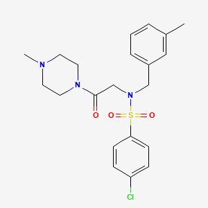 4-chloro-N-(3-methylbenzyl)-N-(2-(4-methylpiperazin-1-yl)-2-oxoethyl)benzenesulfonamide