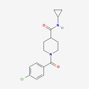 1-(4-chlorobenzoyl)-N-cyclopropylpiperidine-4-carboxamide